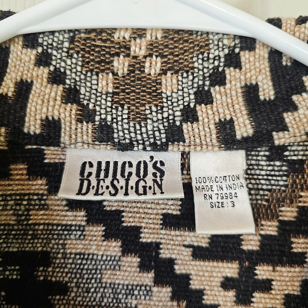 Chico's Vintage Southwestern Tapestry Button Down Jacket Blazor - Picture 6 of 7